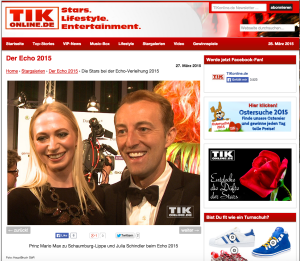 Prince Mario Max attends Echo Awards